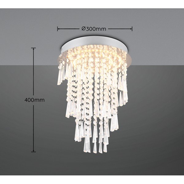 Ezüstszínű LED mennyezeti lámpa ø 30 cm Pomp – Reality-image-4