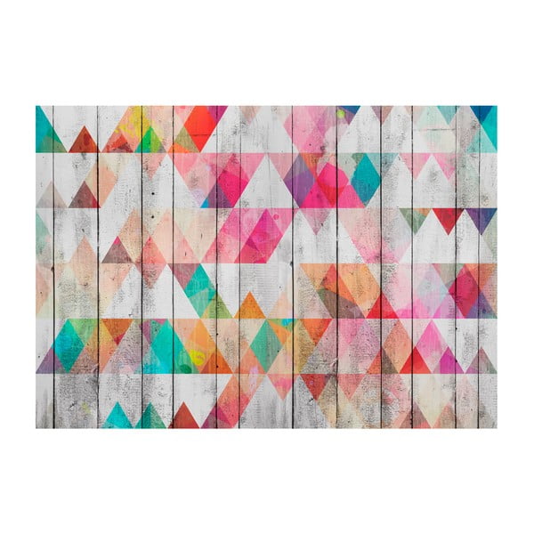Rainbow Triangles nagyméretű tapéta, 400 x 280 cm - Artgeist