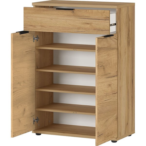 Fiókos cipőszekrény tölgyfa dekorral Fremont - Germania-image-3