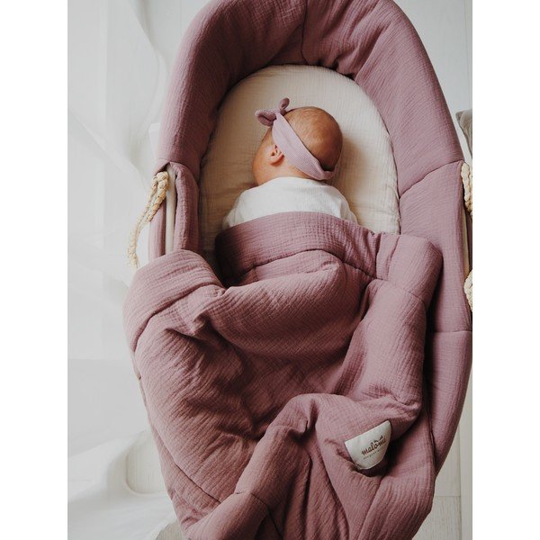 Sötétlila babaágynemű szett – Malomi Kids-image-1