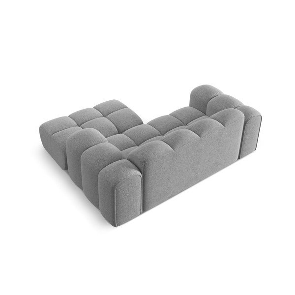 Világosszürke zsenília sarokkanapé (jobb oldali-heverő résszel) Treno – Cosmopolitan Design-image-3