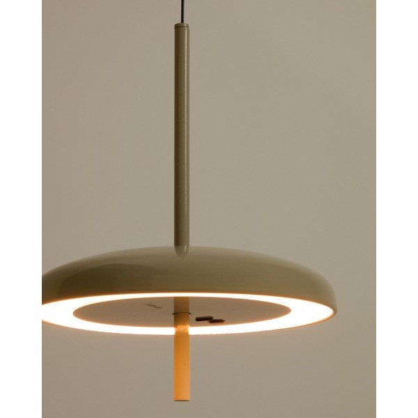 Világosszürke LED dimmelhető mennyezeti lámpa fém búrával ø 16 cm Porte – Kave Home-image-1