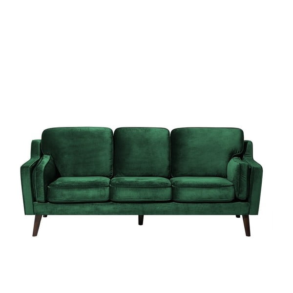 Steven smaragdzöld háromszemélyes kanapé bársony kárpittal - Monobeli