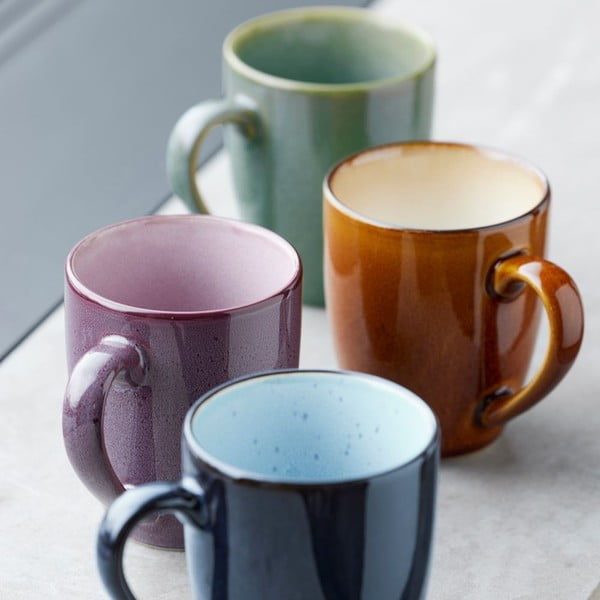 Fekete-borostyán színű kerámia bögre 300 ml Black/Amber – Bitz-image-4