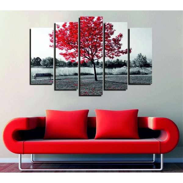 Red Tree ötrészes vászonkép-image-1