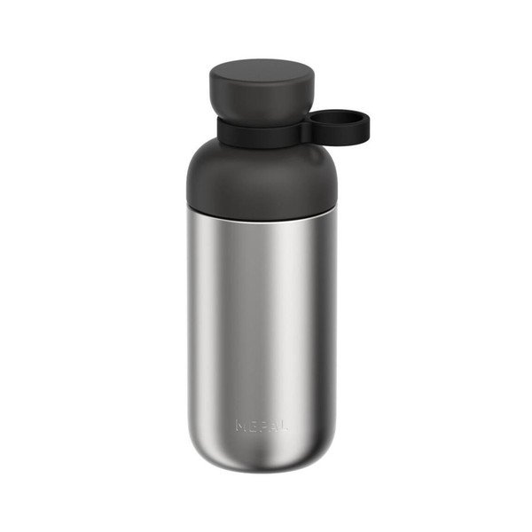 Fekete-ezüstszínű rozsdamentes acél ivópalack 500 ml Vita – Mepal