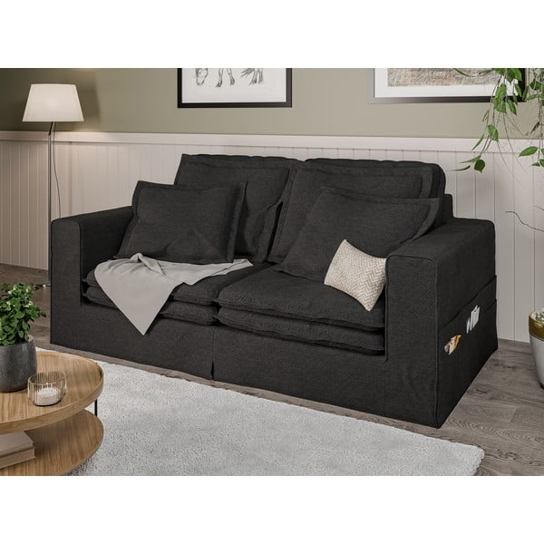 Fekete kanapé 196 cm Nora – Ropez-image-3