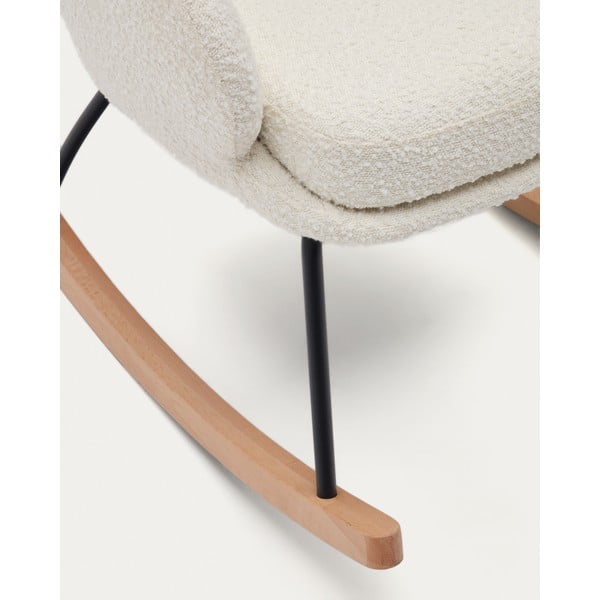Fehér buklé hintafotel Maustin – Kave Home-image-3