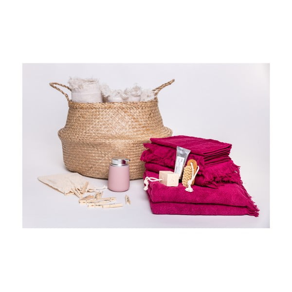 6 db piros 100% pamut törölköző és 2 db fürdőlepedő - Bonami Selection-image-3