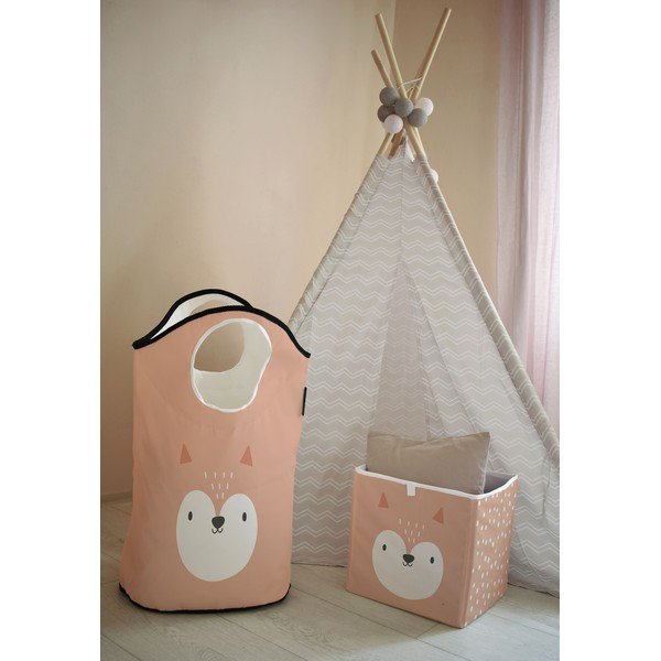 Narancssárga szövet gyerek tárolókosár Dots from the Forest - Butter Kings-image-1