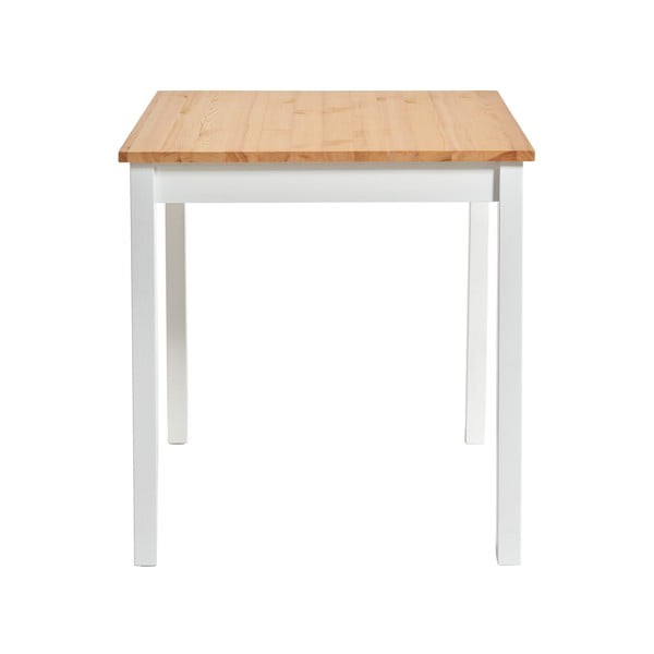 Sydney borovi fenyő étkezőasztal fehér konstrukcióval, 70 x 70 cm - Bonami Essentials-image-2
