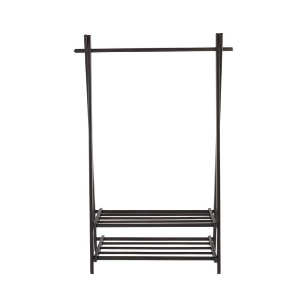 Fekete borovi fenyő ruhatartó állvány 100x150x41 cm Cole – Jotex-image-4