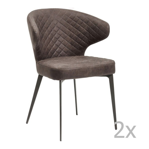 Amsterdam Grey sötétszürke szék, 2 darab - Kare Design
