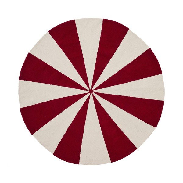 Piros-fehér pamutkeverék gyerek szőnyeg ø100 cm Wirla – Kave Home