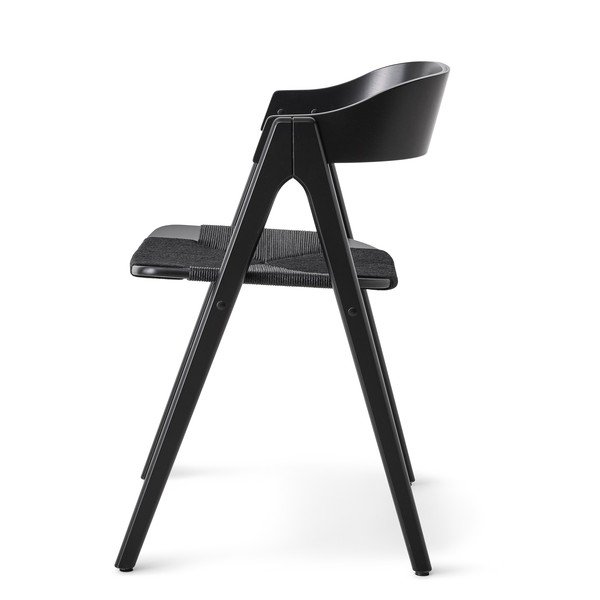 Mette fekete bükkfa étkezőszék fekete rattan ülőfelülettel - Findahl by Hammel-image-1