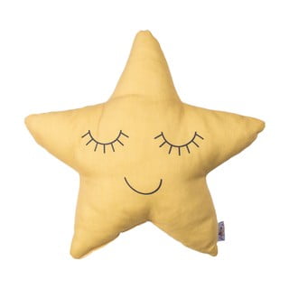 Pillow Toy Star sárga pamut keverék gyerekpárna, 35 x 35 cm - Mike & Co. NEW YORK