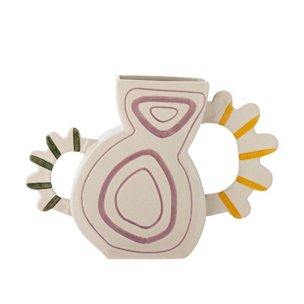 Kőedény kézzel festett váza (magasság 26 cm) Samila – Bloomingville-image-3