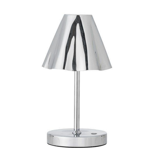 Ezüstszínű LED asztali lámpa fém búrával (magasság 28 cm) Lianna – Bloomingville
