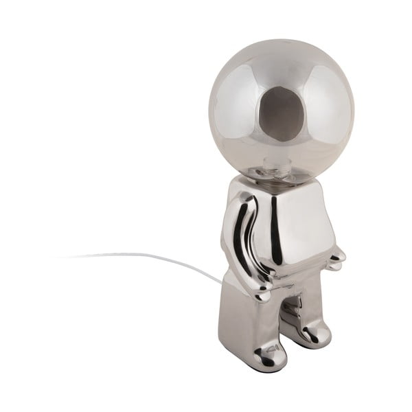 Ezüstszínű LED dimmelhető asztali lámpa üveg búrával (magasság 27 cm) Ross – Leitmotiv-image-3