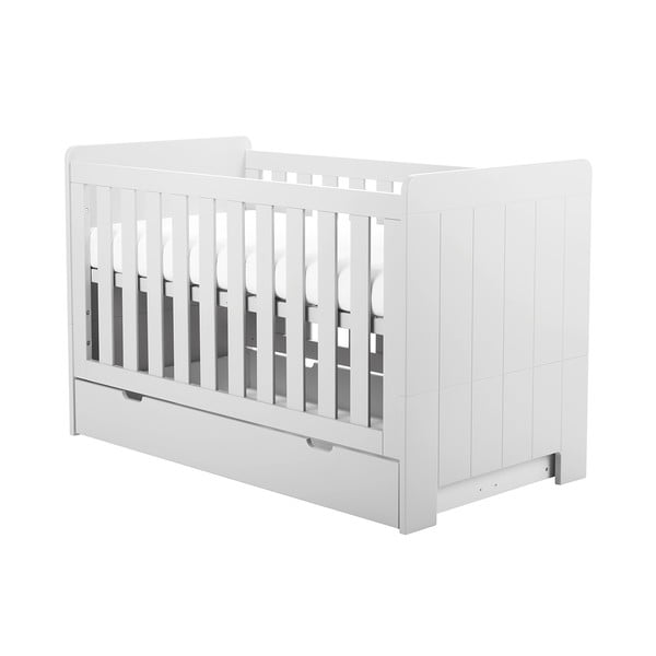 Calmo fehér variálható kiságy, 140 x 70 cm - Pinio-image-1