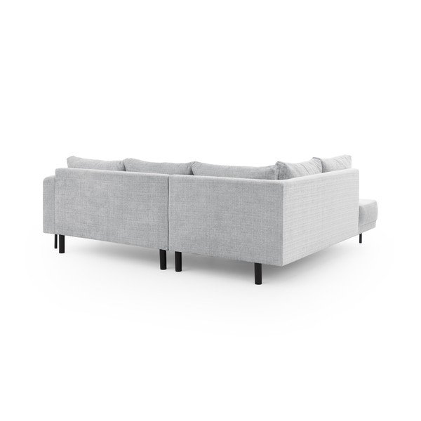 Világosszürke zsenília sarokkanapé (bal oldali-L alakú) Mauris  – Ropez-image-3