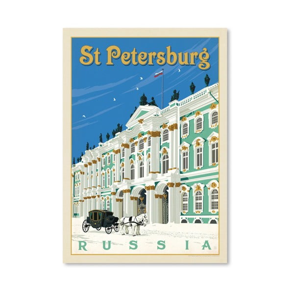 St. Petersburg poszter, 42 x 30 cm - Americanflat