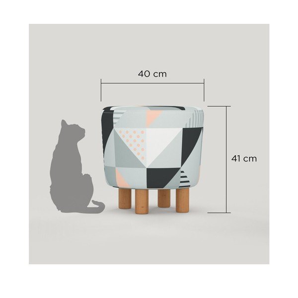 Cono Tepe ülőke fa lábakkal, ⌀ 41 cm-image-1
