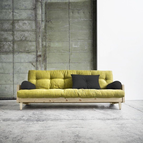 Indie Natural/Avocado Green/Dark Grey kihúzható kanapé - Karup-image-1