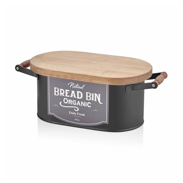 Bread fekete kenyértartó, hossza 48 cm - The Mia