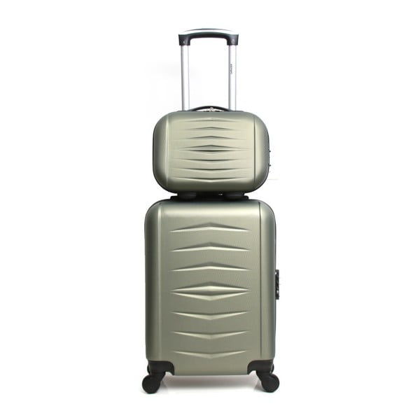 Oviedo 2 db-os zöld gurulós bőrönd szett - Infinitif