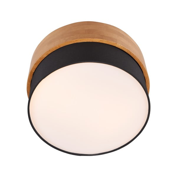 Fekete-natúr színű mennyezeti lámpa textil búrával Seasons – Trio-image-3