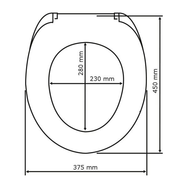 Premium Ottana sötétszürke WC-ülőke, 45,2 x 37,6 cm - Wenko-image-2