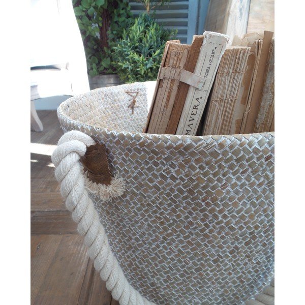 Barth krémszínű rattan kosár - Orchidea Milano-image-1
