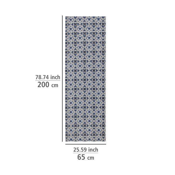 Fehér-kék műanyag fürdőszobai kilépő 65x200 cm Murcia – Wenko-image-4