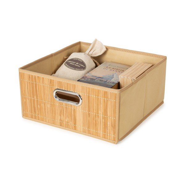 Bambusz tárolókosár 31x31x15 cm Anji – Compactor