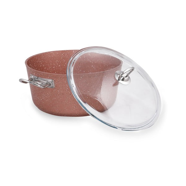Classic rózsaszín alumínium edény fedővel, ø 26 cm - Güral Porselen-image-3