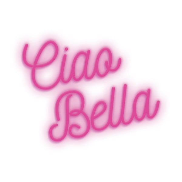 Ciao Bella rózsaszín világító fali dekoráció, 40 x 28,5 cm - Candy Shock-image-2