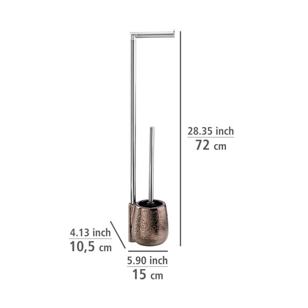 Barna kerámia WC-papír tartó állvány kefével Marrakesh – Wenko-image-3