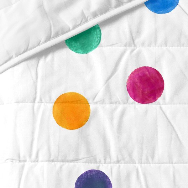 Fehér pamut steppelt ágytakaró 240x260 cm Confetti – Happy Friday-image-2