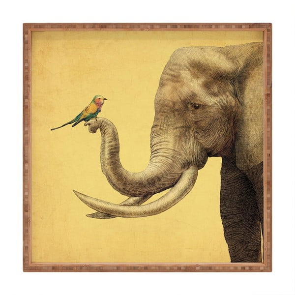 Elephantino dekoratív fatálca, 40 x 40 cm