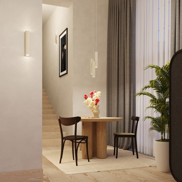 Krémszínű függőlámpa ø 19,5 cm Castro – Sollux-image-1