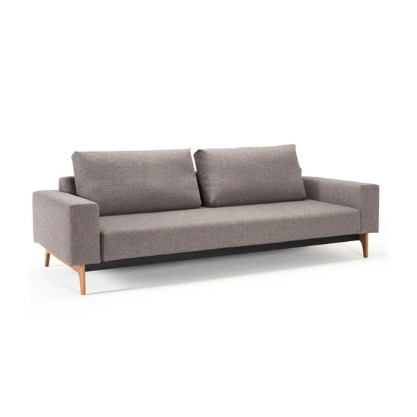 Idun szürke kinyitható kanapé, karfával - Innovation