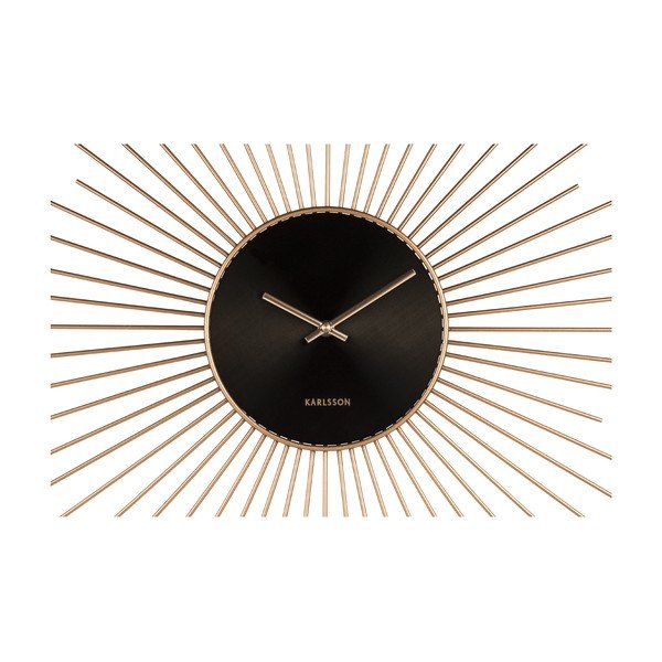 Peony fekete-aranyszínű falióra, ø 95 cm - Karlsson-image-2