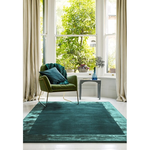 Petróleumkék kézi szövésű gyapjú keverék szőnyeg 160x230 cm Ascot – Asiatic Carpets-image-1