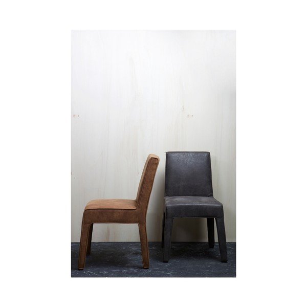 Cocoon barna bőr szék, 2 darab - BePureHome-image-1