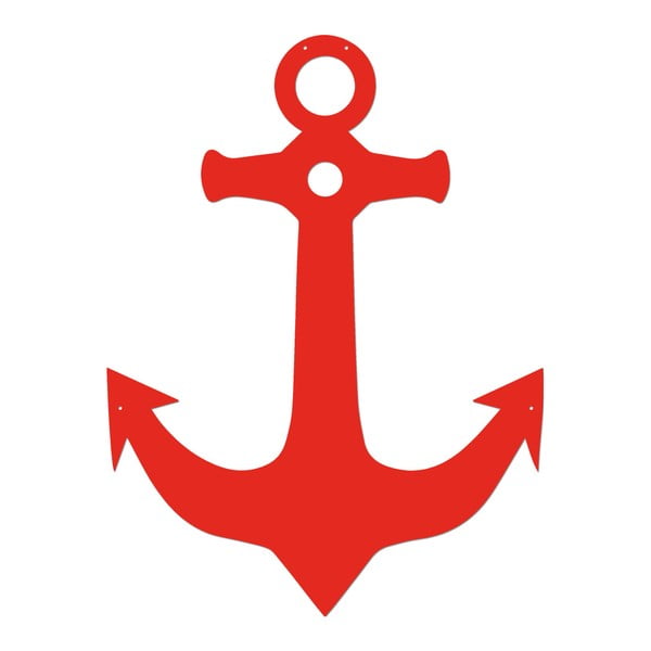 Anchor piros, fém fali dekoráció