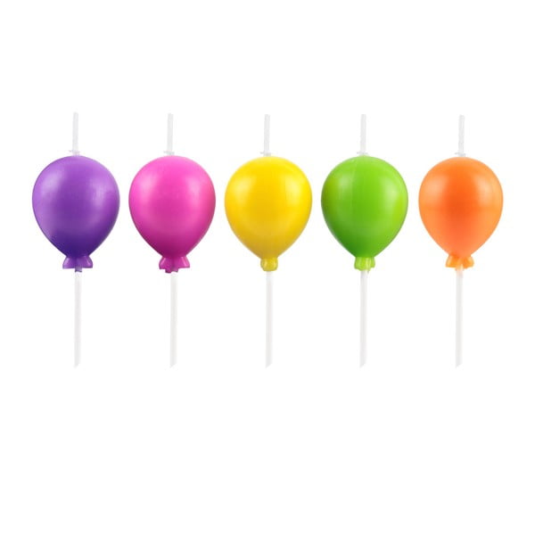 Ballons 5 db-os lufi formájú gyertyaszett - Le Studio
