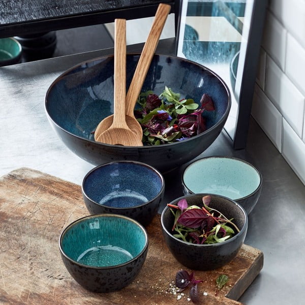 Zöld-fekete kőedény tálka 200 ml Gastro Green/Black – Bitz-image-1