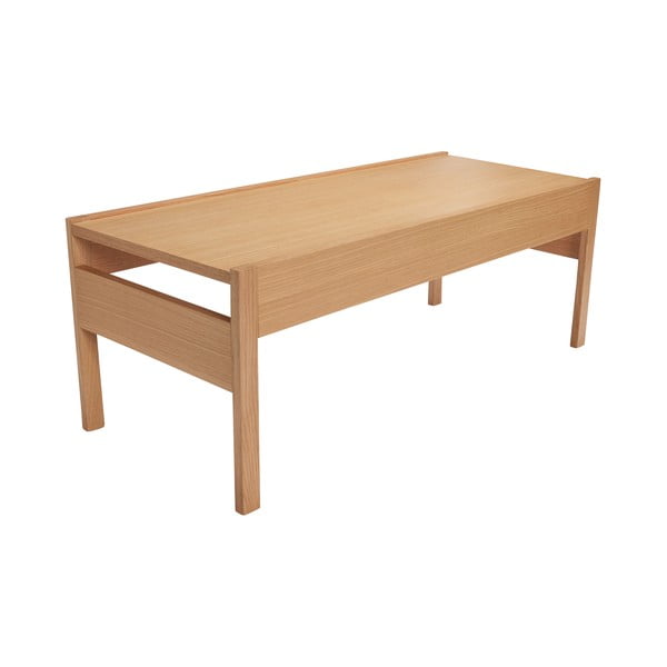 Natúr színű dohányzóasztal tölgyfa dekoros asztallappal 50x120 cm Forma – Hübsch-image-2