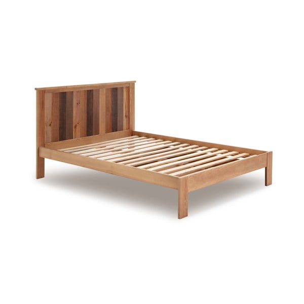 Natúr színű franciaágy ágyráccsal 140x190 cm Maude – Marckeric-image-2